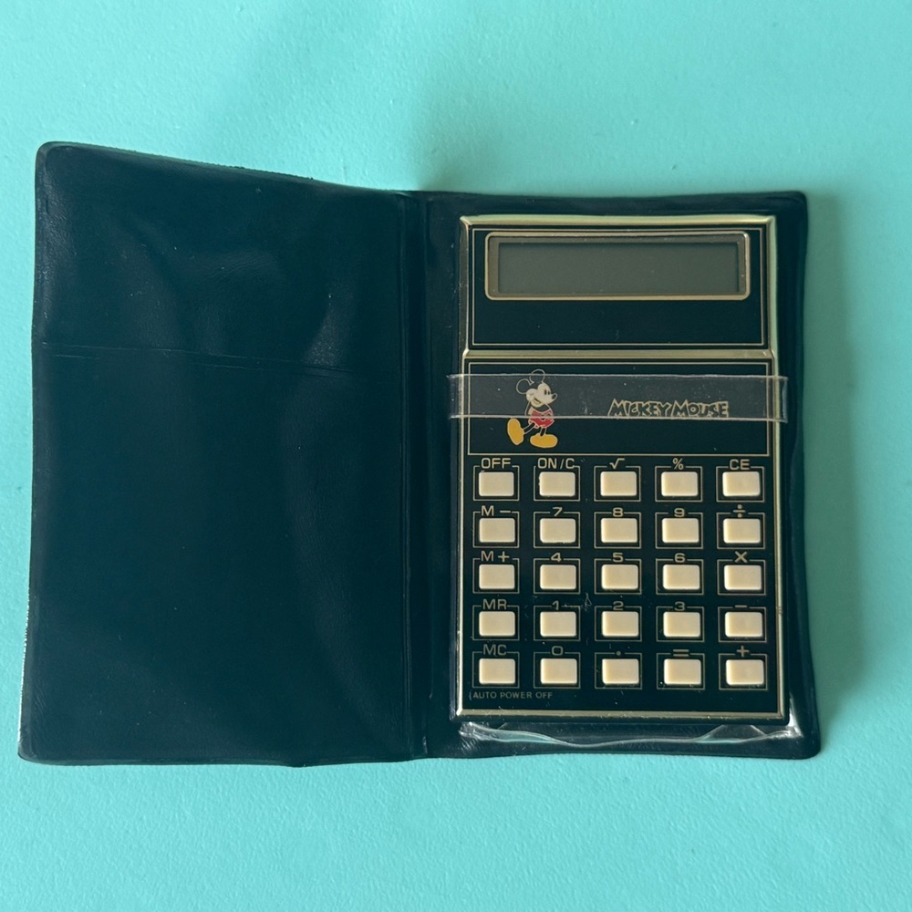 Vintage Mickey Mouse Wallet Calculator‎ – Unisonic MM2028 Disney 80’s - Works